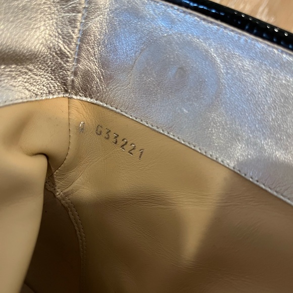 Chanel Silver Glitter Boots with Black Captoe - 39.5 (Fall/Winter 2017) - Picture 5 of 6